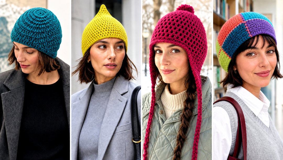 20 Crochet Stocking Cap Outfit Ideas for Snowy Walks