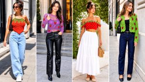 20 Crochet Strawberry Top Outfit Ideas with Denim Shorts