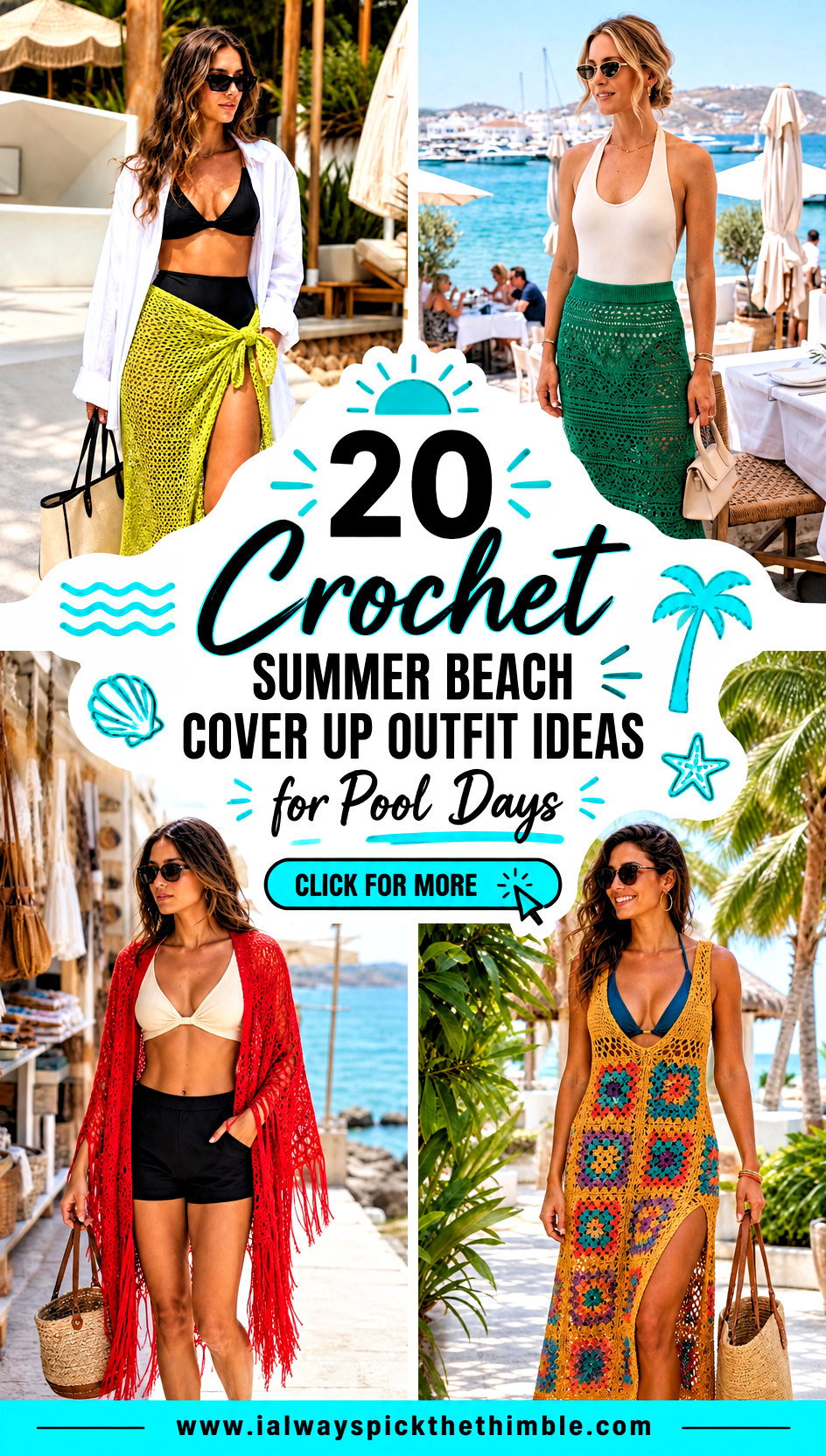 20 Crochet Summer Beach Cover Up Outfit Ideas for Pool Days - 20 Crochet Summer Beach Cover Up Outfit Ideas for Pool Days