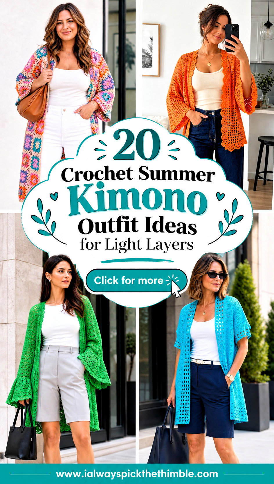 20 Crochet Summer Kimono Outfit Ideas for Light Layers - 20 Crochet Summer Kimono Outfit Ideas for Light Layers