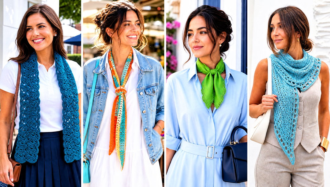 20 Crochet Summer Scarf Outfit Ideas for Breezy Walks