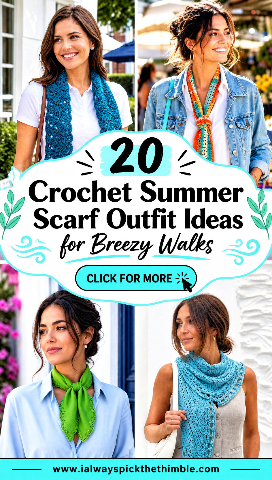 20 Crochet Summer Scarf Outfit Ideas for Breezy Walks - 20 Crochet Summer Scarf Outfit Ideas for Breezy Walks