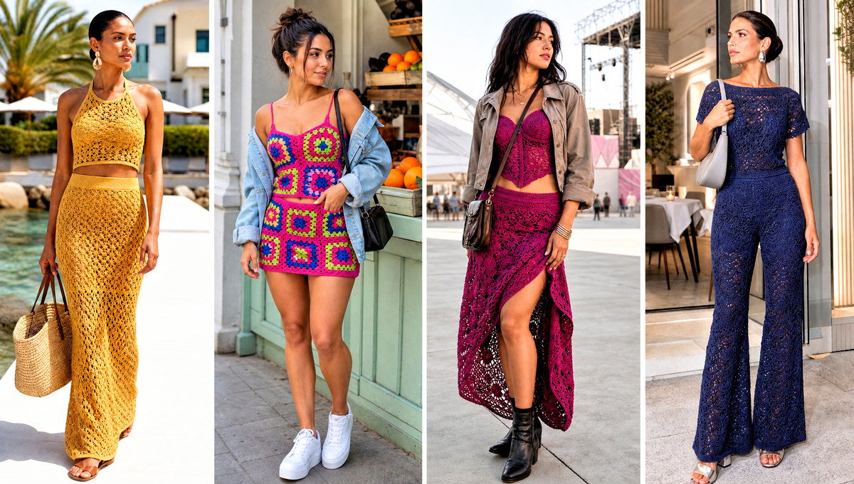 20 Crochet Summer Two Piece Outfit Ideas for Vacation Days
