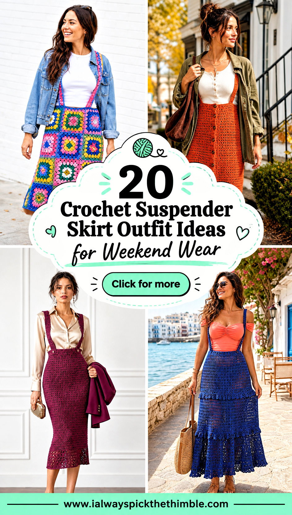 20 Crochet Suspender Skirt Outfit Ideas for Weekend Wear - 20 Crochet Suspender Skirt Outfit Ideas for Weekend Wear