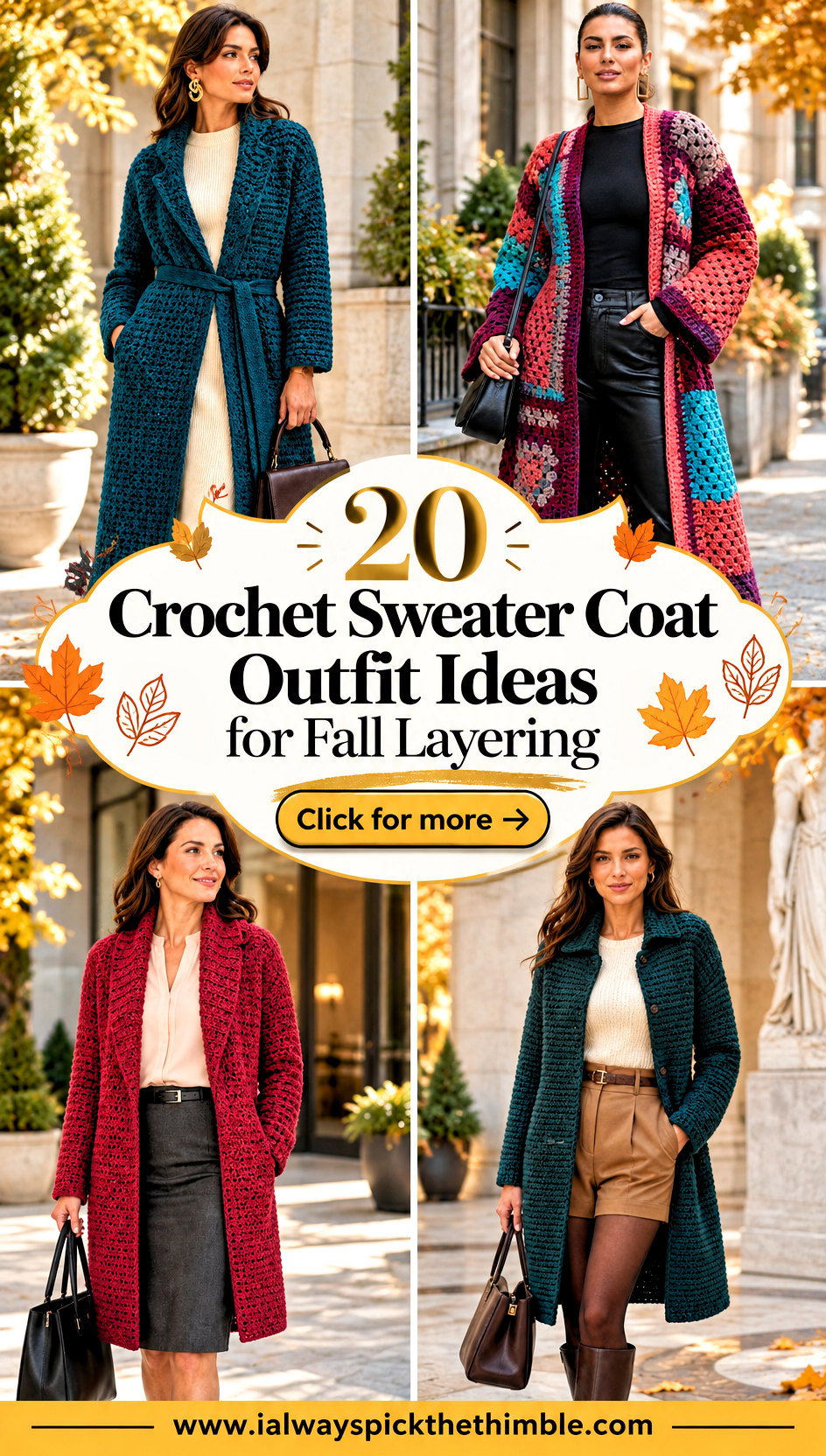 20 Crochet Sweater Coat Outfit Ideas for Fall Layering - 20 Crochet Sweater Coat Outfit Ideas for Fall Layering