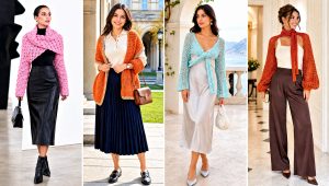 20 Crochet Sweater Scarf with Sleeves Outfit Ideas to Layer