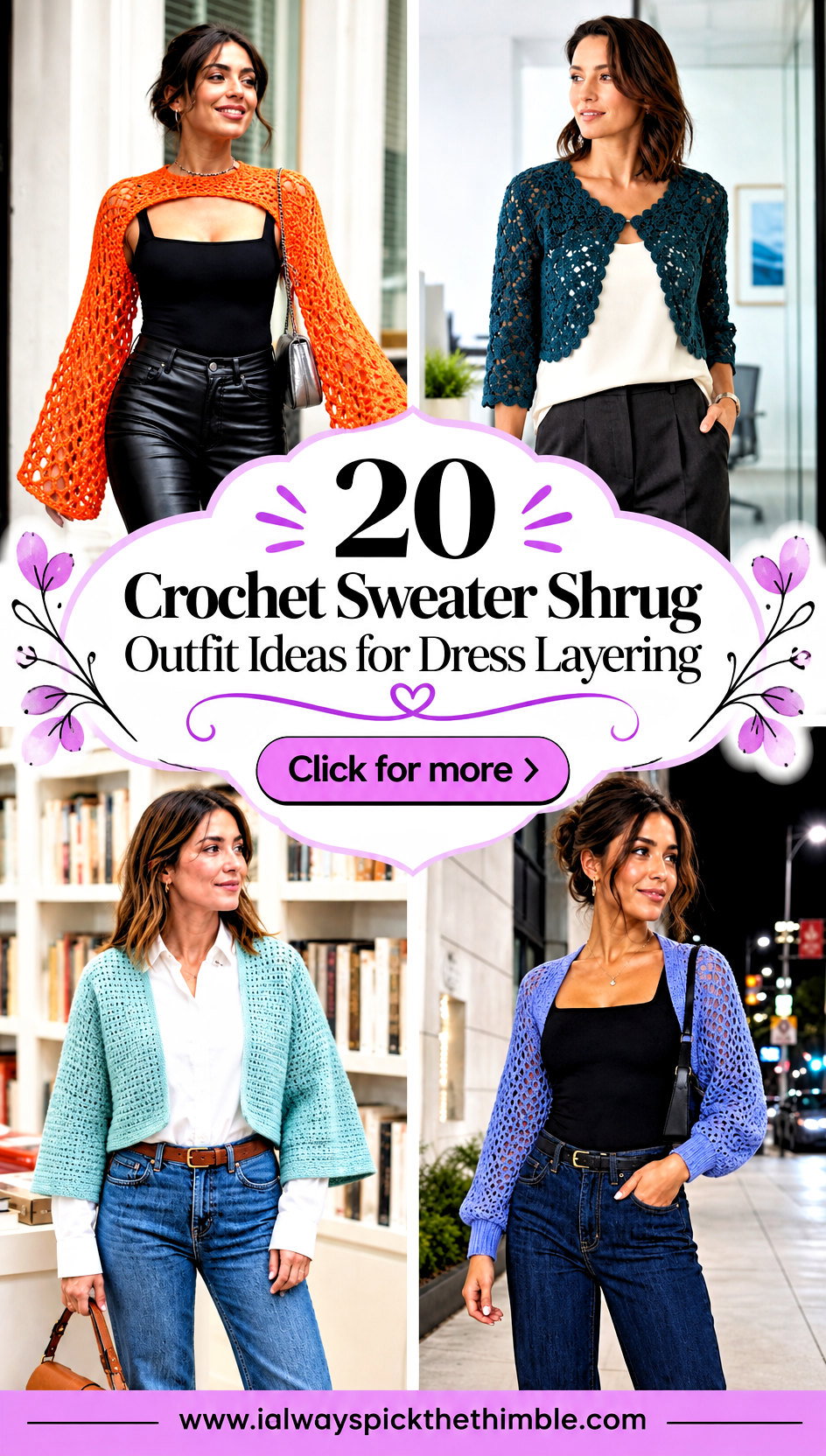 20 Crochet Sweater Shrug Outfit Ideas for Dress Layering - 20 Crochet Sweater Shrug Outfit Ideas for Dress Layering