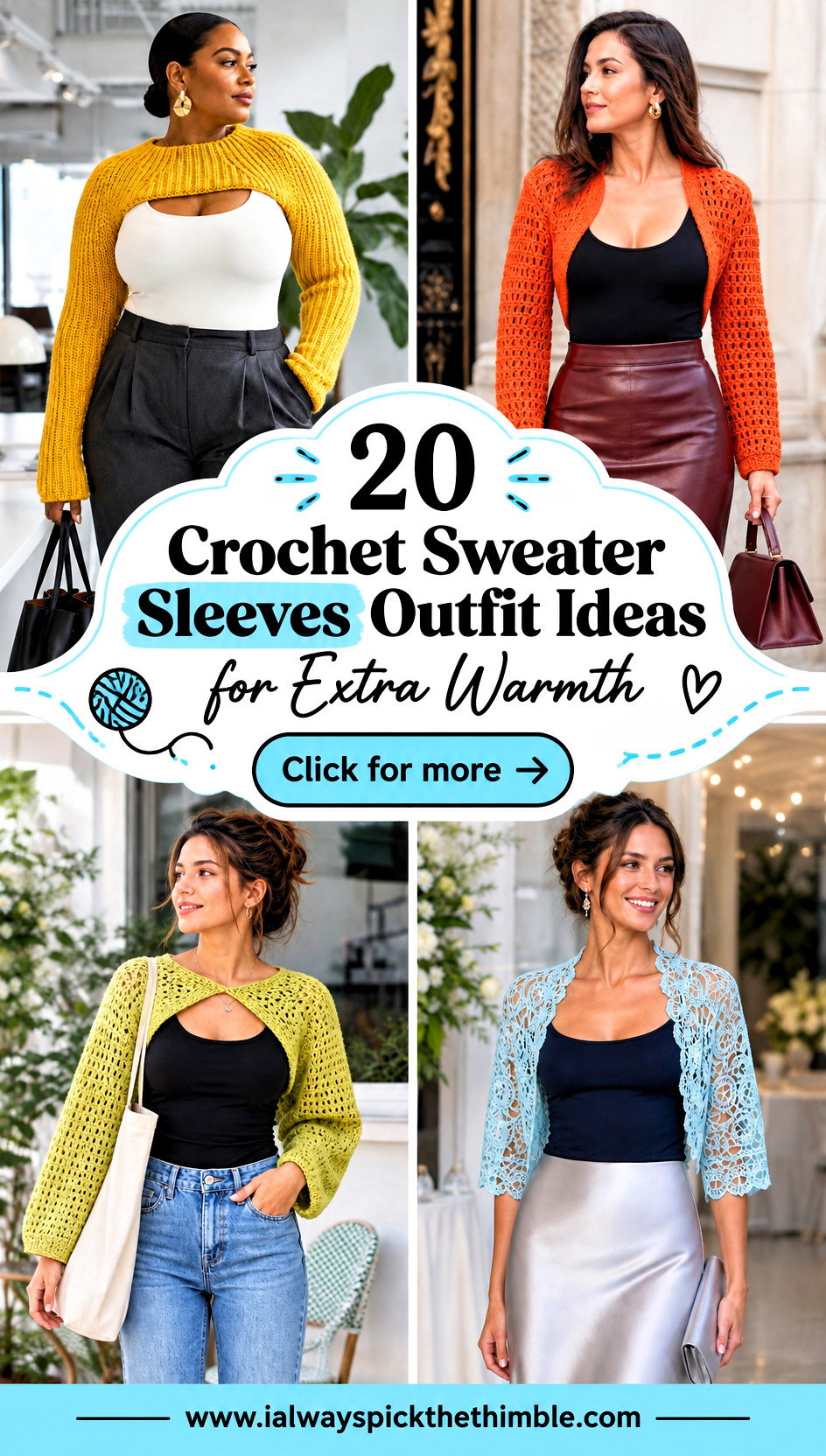20 Crochet Sweater Sleeves Outfit Ideas for Extra Warmth - 20 Crochet Sweater Sleeves Outfit Ideas for Extra Warmth