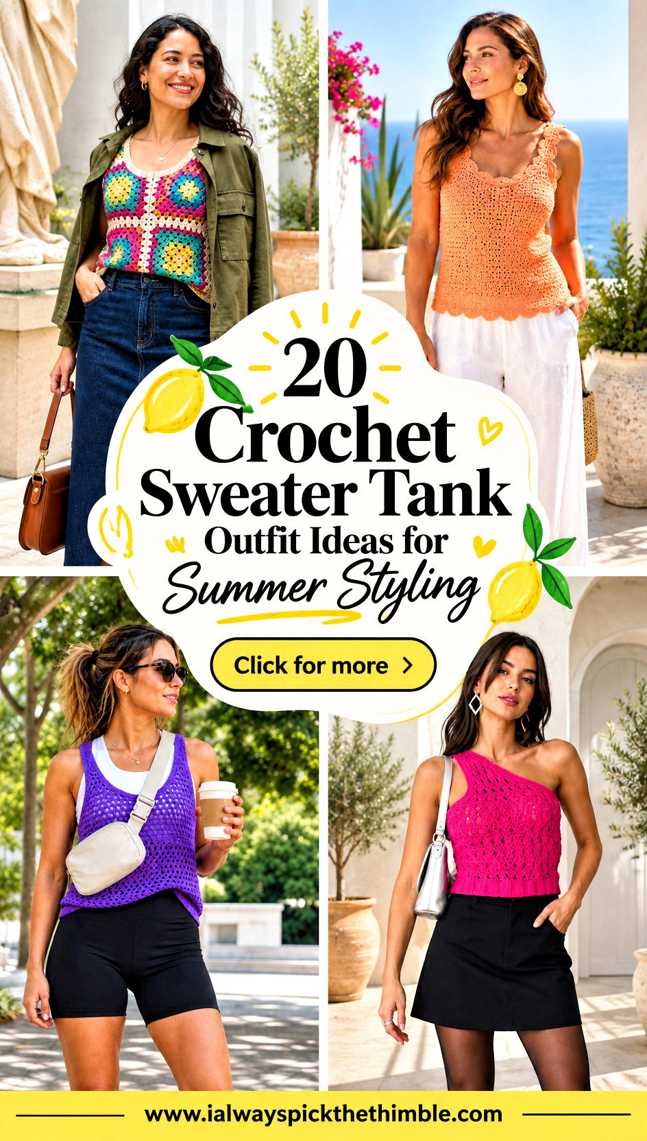 20 Crochet Sweater Tank Outfit Ideas for Summer Styling - 20 Crochet Sweater Tank Outfit Ideas for Summer Styling