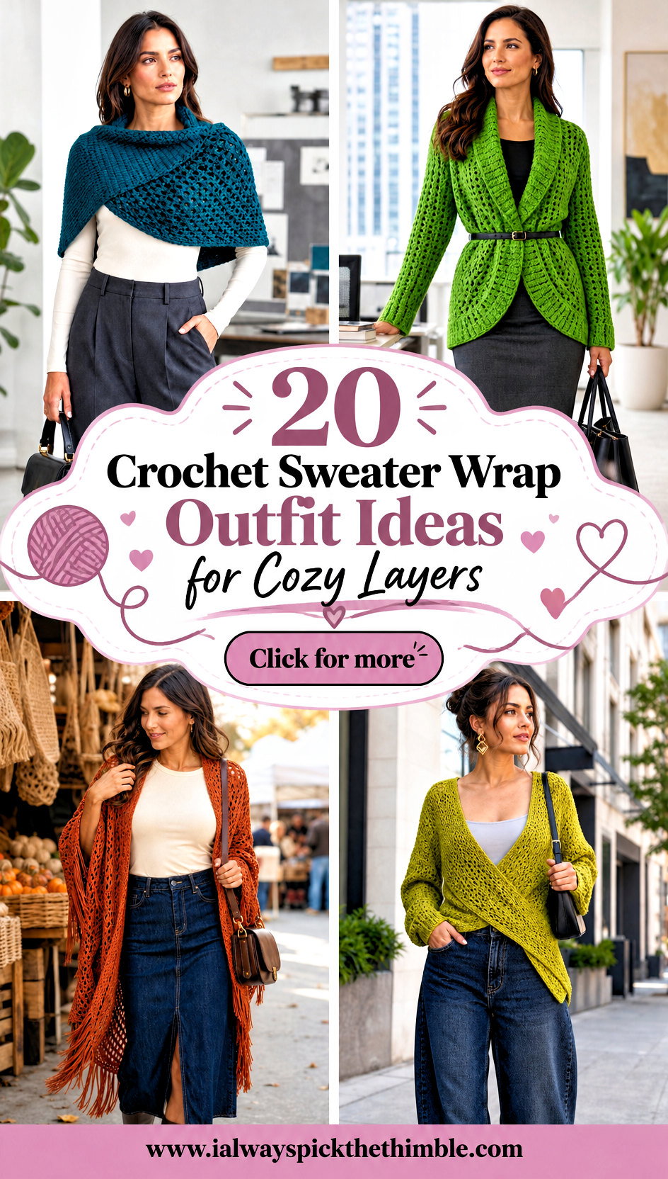 20 Crochet Sweater Wrap Outfit Ideas for Cozy Layers - 20 Crochet Sweater Wrap Outfit Ideas for Cozy Layers