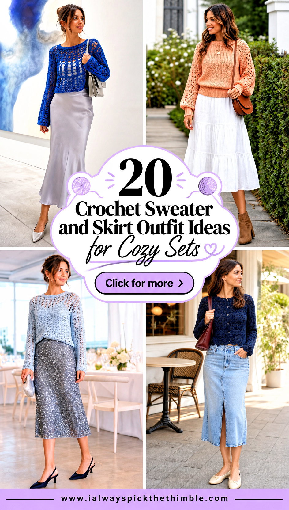 20 Crochet Sweater and Skirt Outfit Ideas for Cozy Sets - 20 Crochet Sweater and Skirt Outfit Ideas for Cozy Sets