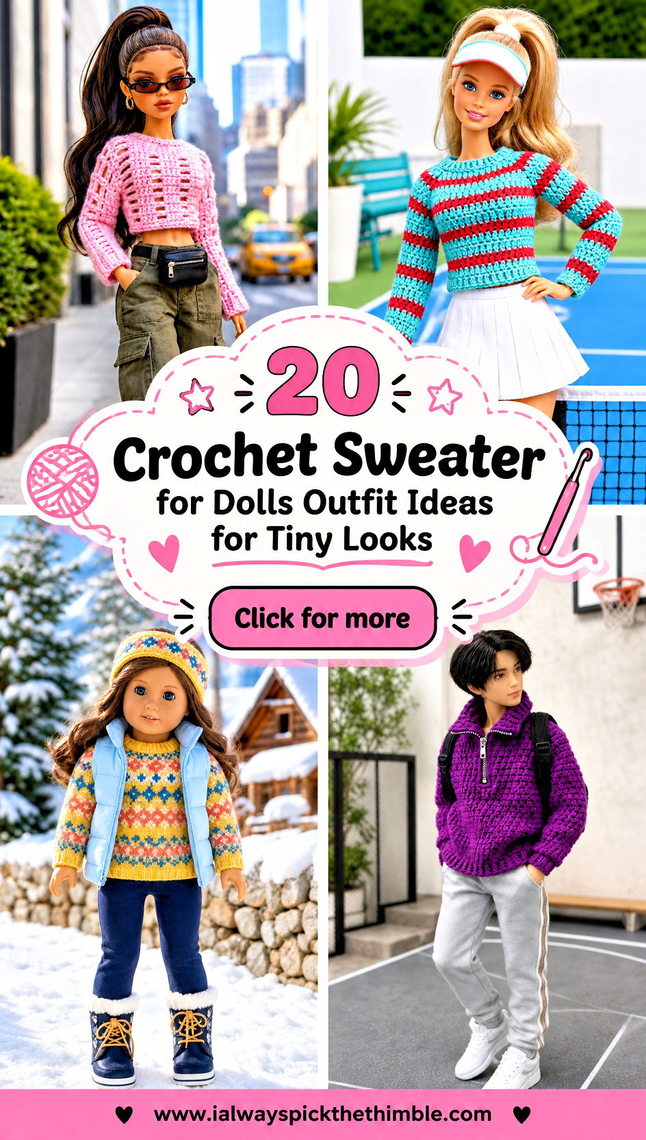 20 Crochet Sweater for Dolls Outfit Ideas for Tiny Looks - 20 Crochet Sweater for Dolls Outfit Ideas for Tiny Looks