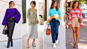 20 Crochet Sweater with Bell Sleeves Outfit Ideas for Boho