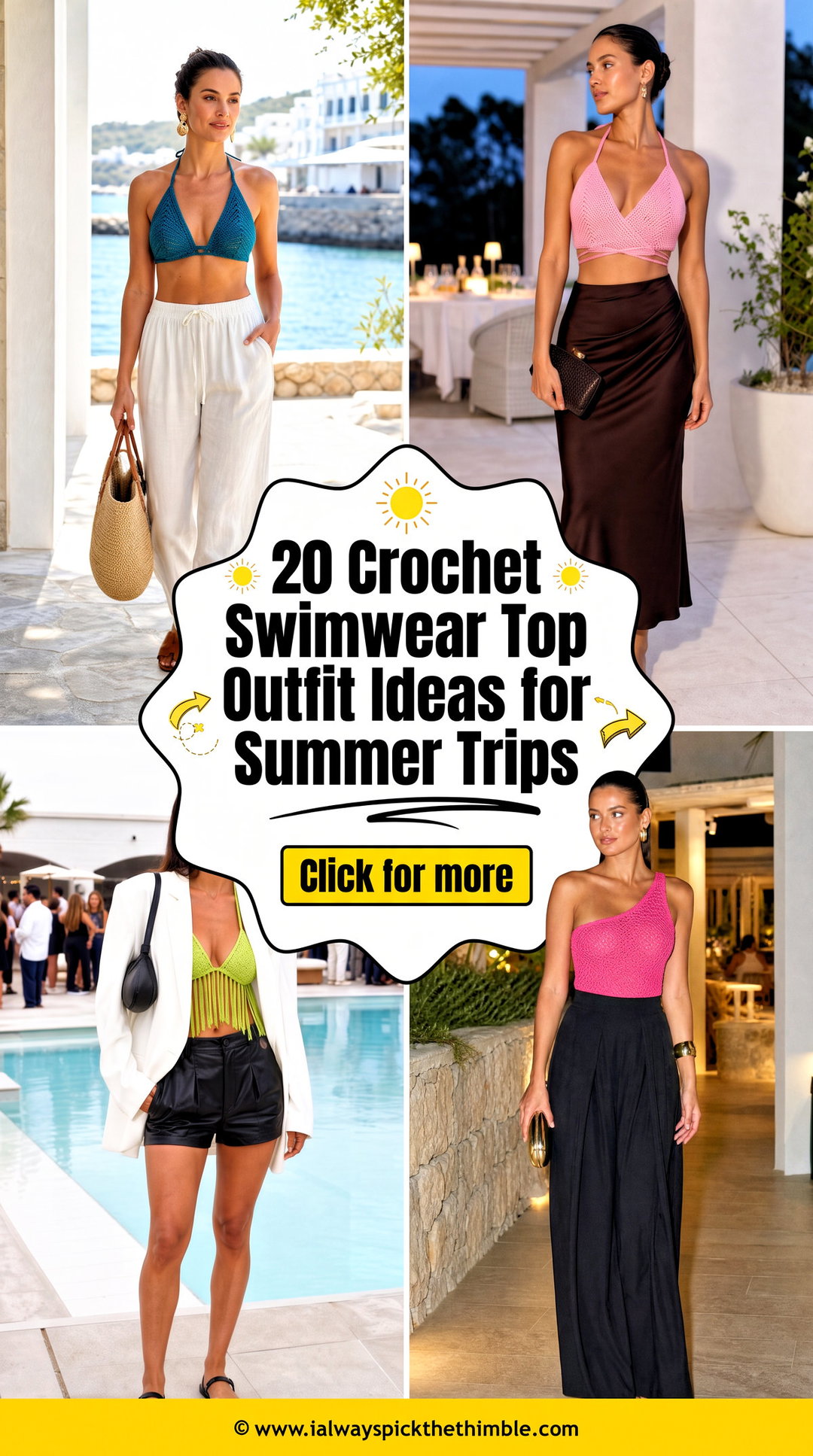 20 Crochet Swimwear Top Outfit Ideas for Summer Trips - 20 Crochet Swimwear Top Outfit Ideas for Summer Trips