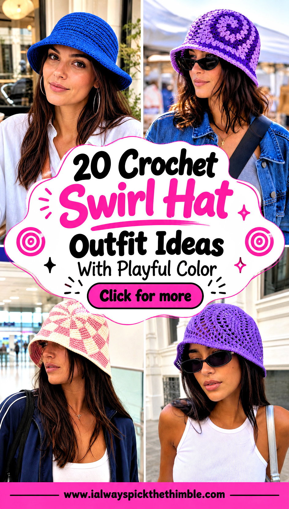 20 Crochet Swirl Hat Outfit Ideas With Playful Color - 20 Crochet Swirl Hat Outfit Ideas With Playful Color