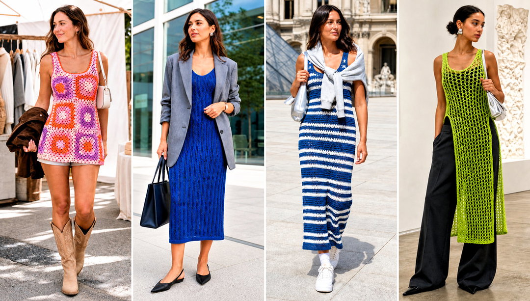 20 Crochet Tank Dress Outfit Ideas for Warm Evenings