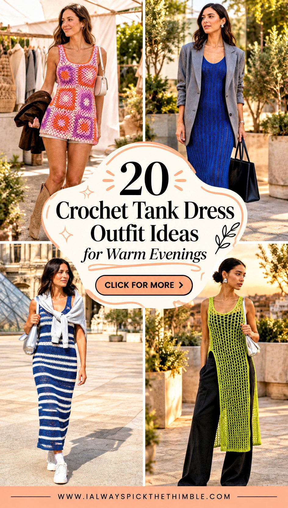 20 Crochet Tank Dress Outfit Ideas for Warm Evenings - 20 Crochet Tank Dress Outfit Ideas for Warm Evenings