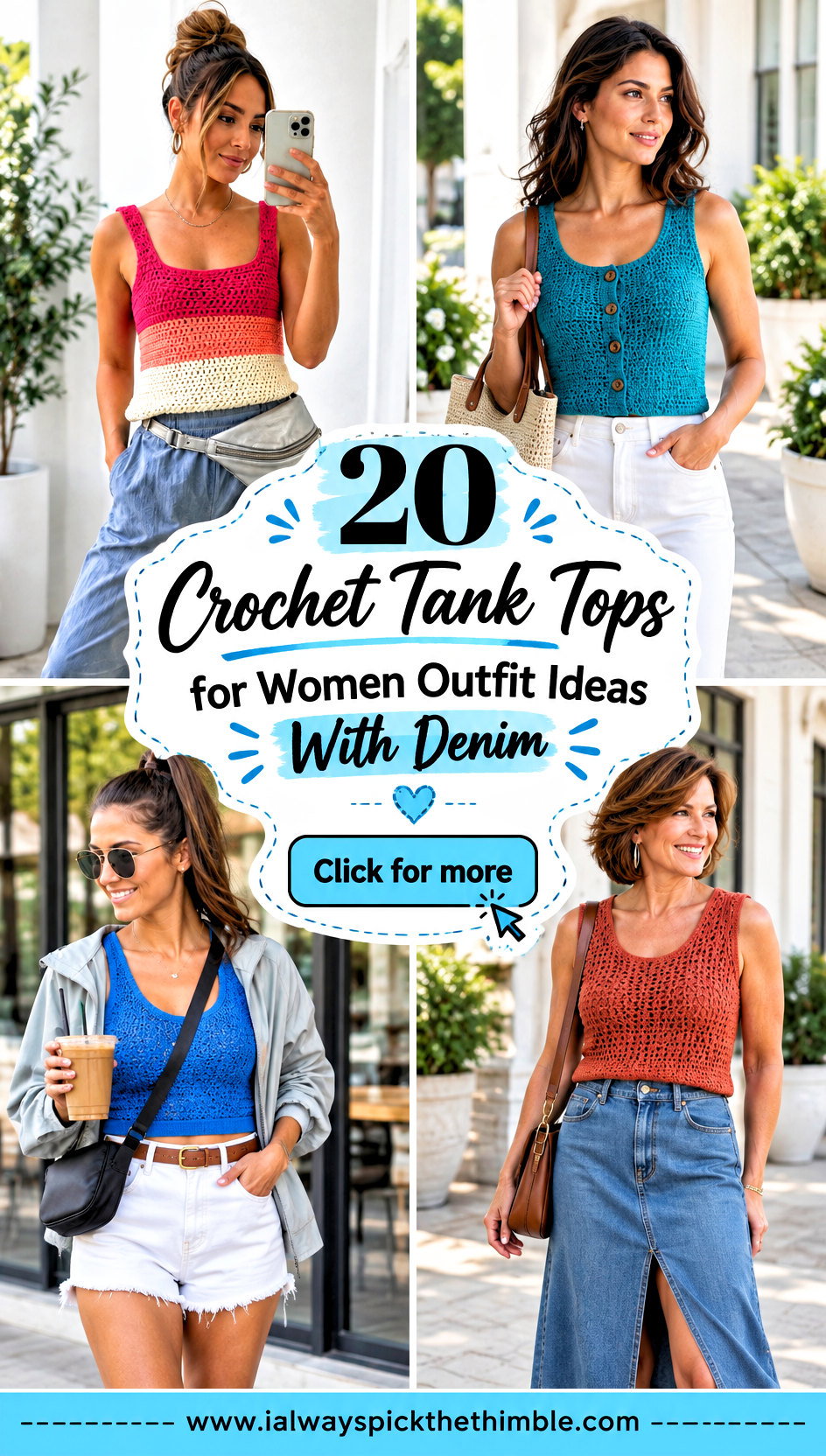 20 Crochet Tank Tops for Women Outfit Ideas With Denim - 20 Crochet Tank Tops for Women Outfit Ideas With Denim