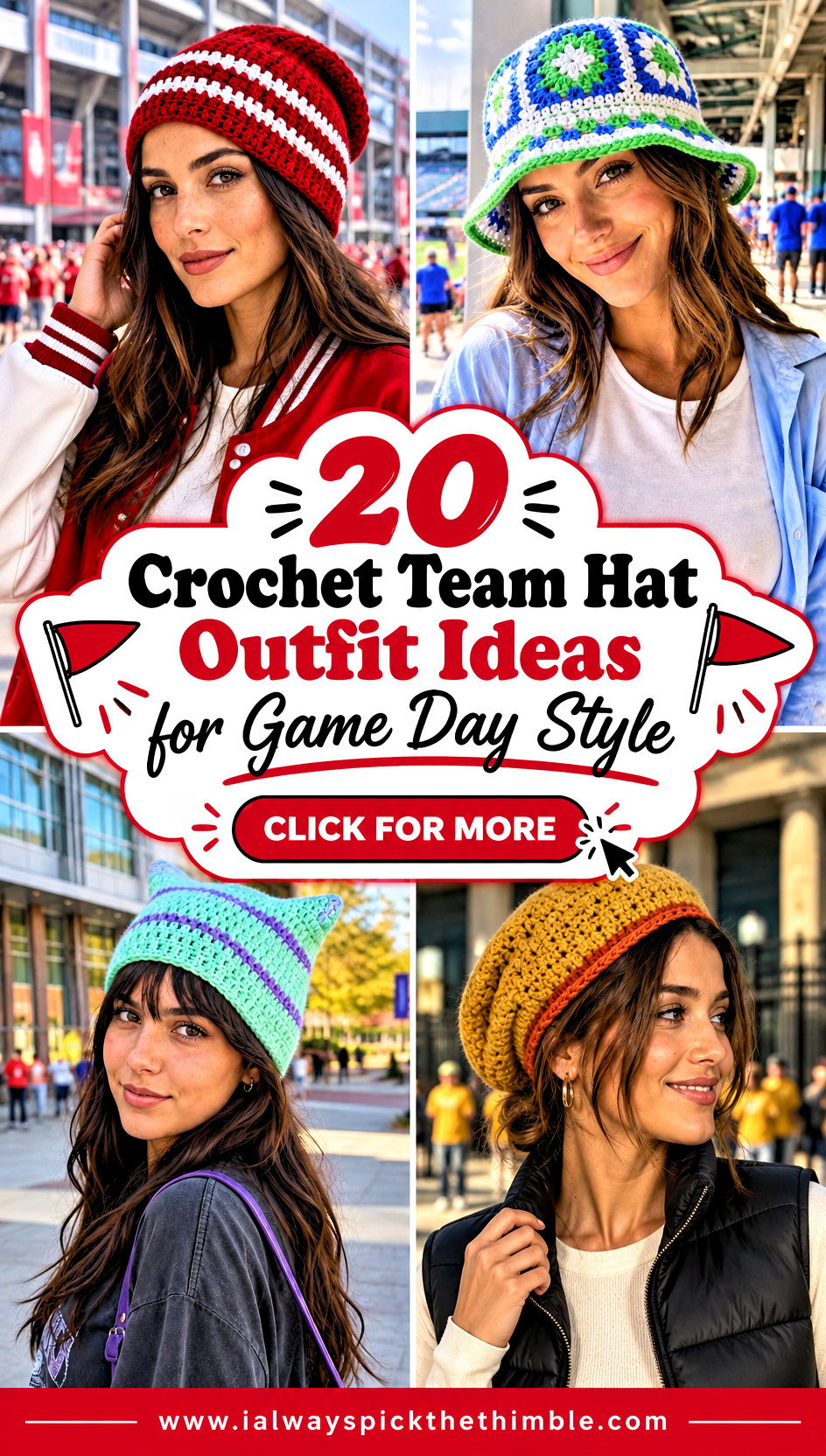 20 Crochet Team Hat Outfit Ideas for Game Day Style - 20 Crochet Team Hat Outfit Ideas for Game Day Style