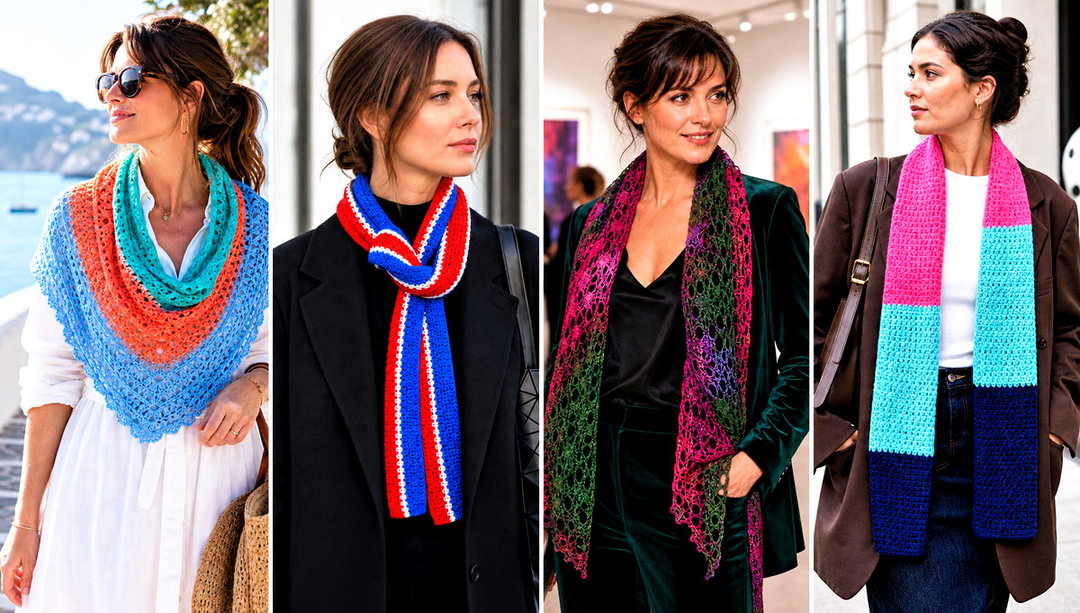 20 Crochet Temperature Scarf Outfit Ideas for Chilly Days