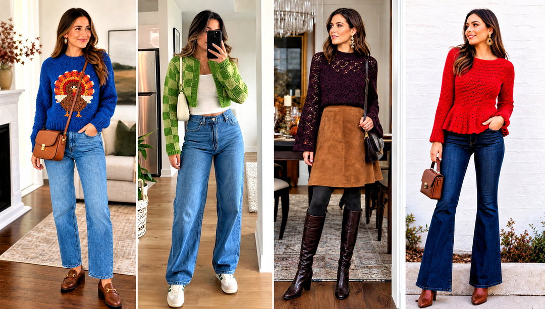 20 Crochet Thanksgiving Sweater Outfit Ideas for Dinner