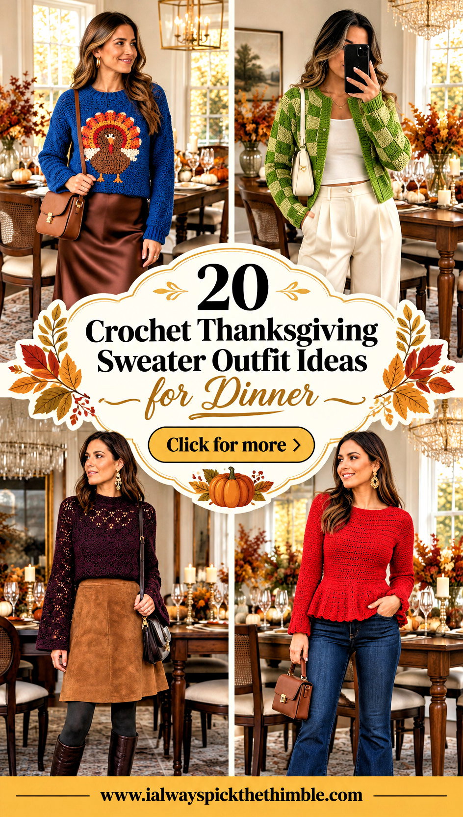 20 Crochet Thanksgiving Sweater Outfit Ideas for Dinner - 20 Crochet Thanksgiving Sweater Outfit Ideas for Dinner