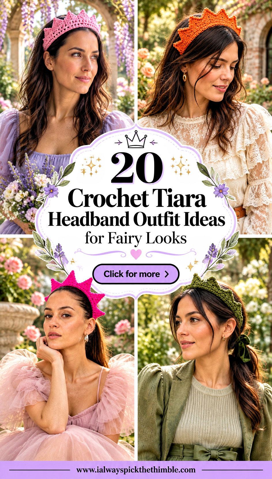 20 Crochet Tiara Headband Outfit Ideas for Fairy Looks - 20 Crochet Tiara Headband Outfit Ideas for Fairy Looks