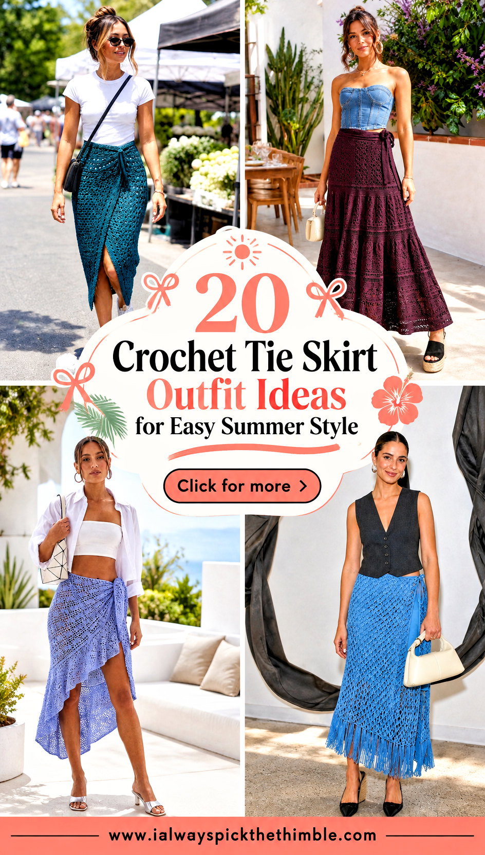 20 Crochet Tie Skirt Outfit Ideas for Easy Summer Style - 20 Crochet Tie Skirt Outfit Ideas for Easy Summer Style