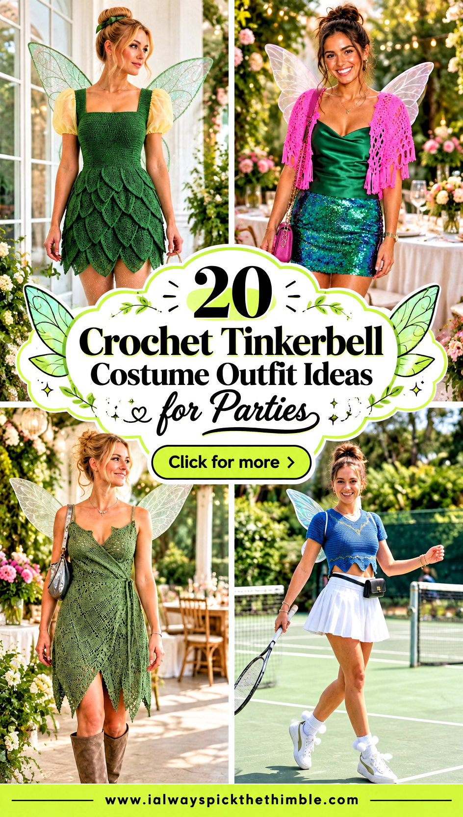 20 Crochet Tinkerbell Costume Outfit Ideas for Parties - 20 Crochet Tinkerbell Costume Outfit Ideas for Parties
