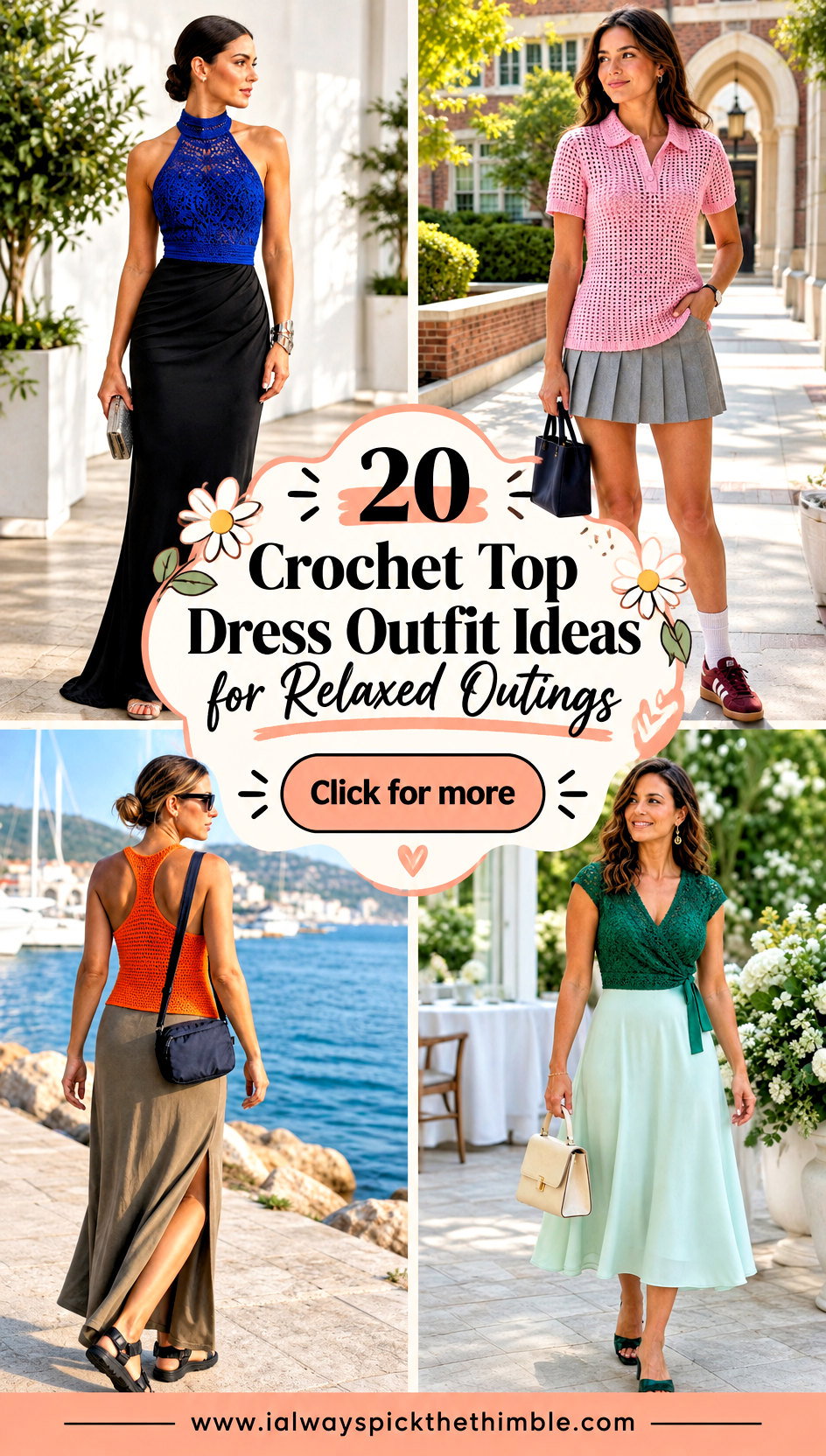 20 Crochet Top Dress Outfit Ideas for Relaxed Outings - 20 Crochet Top Dress Outfit Ideas for Relaxed Outings