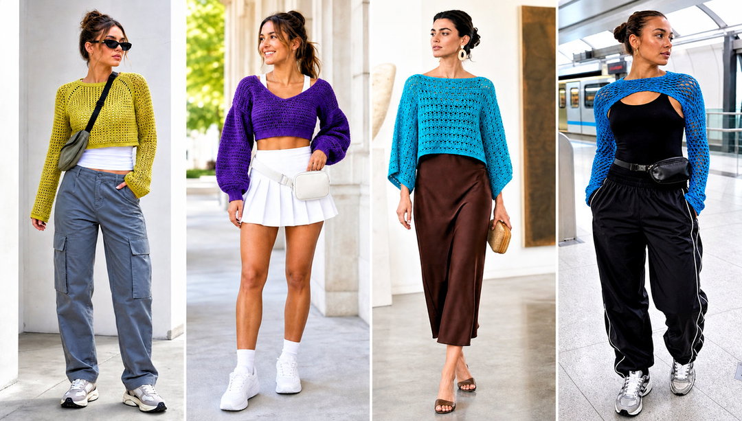 20 Crochet Top Ideas With Sleeves for Breezy Evenings