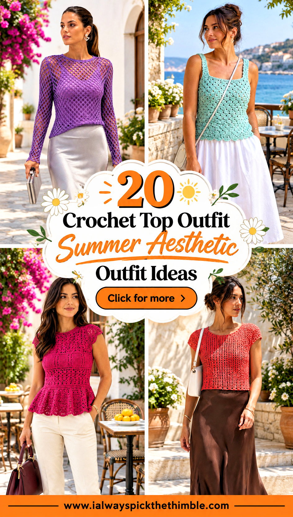 20 Crochet Top Outfit Summer Aesthetic Outfit Ideas - 20 Crochet Top Outfit Summer Aesthetic Outfit Ideas