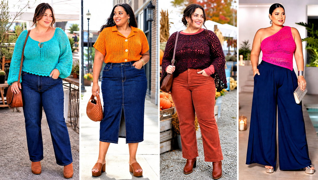 20 Crochet Top Plus Size Outfit Ideas for Comfy Styling