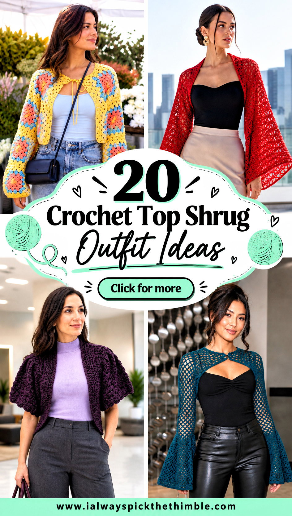 20 Crochet Top Shrug Outfit Ideas for Breezy Layers - 20 Crochet Top Shrug Outfit Ideas for Breezy Layers
