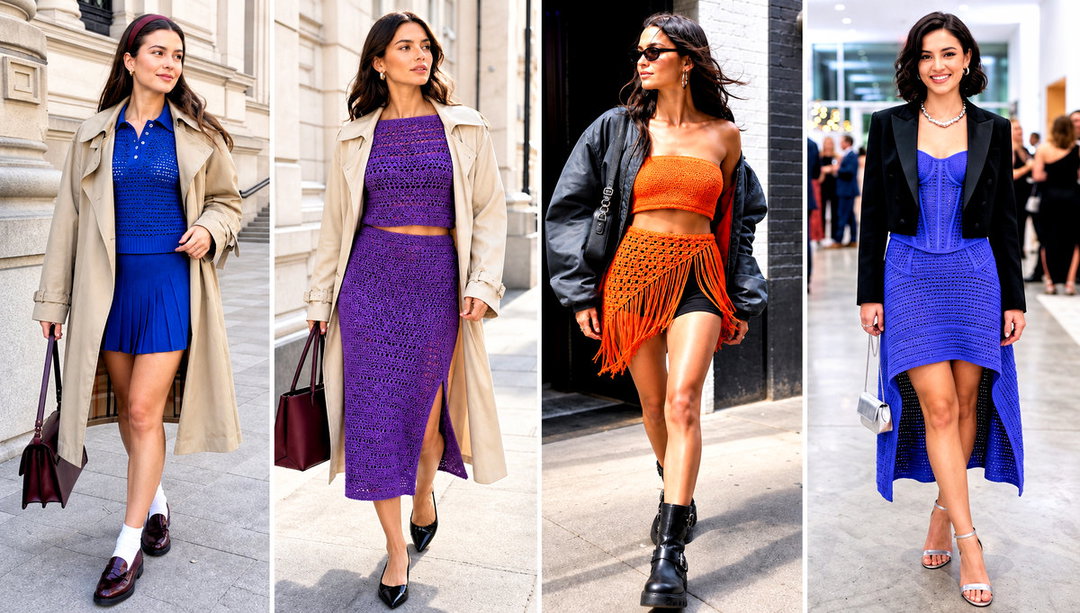 20 Crochet Top Skirt Set Outfit Ideas for Summer Days