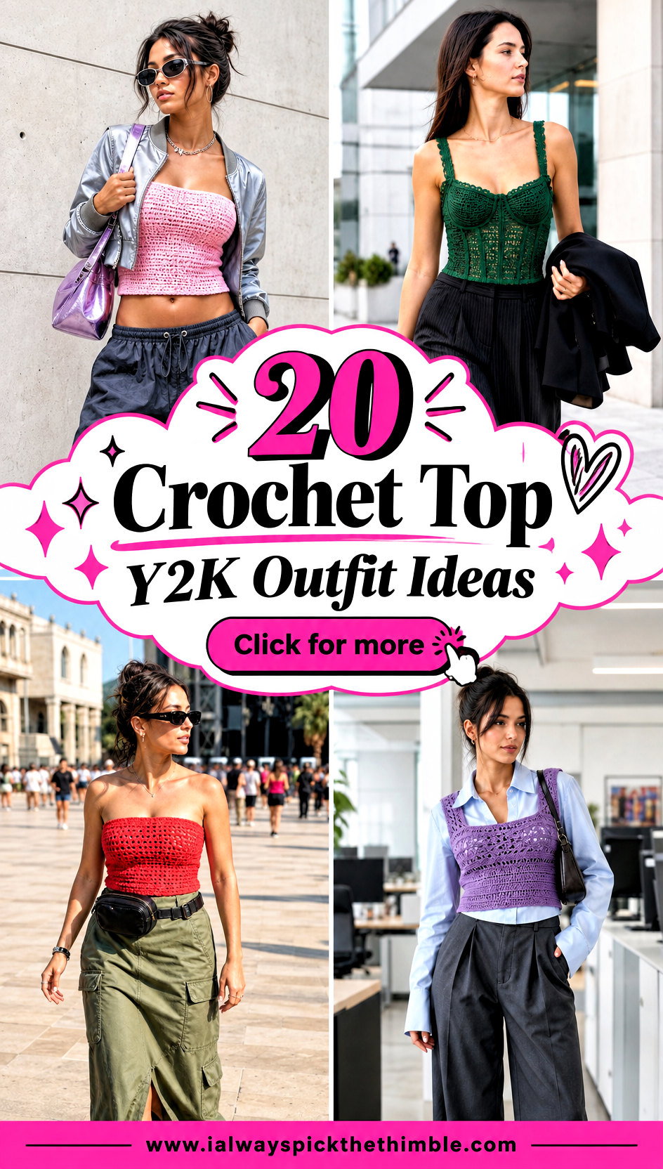 20 Crochet Top Y2K Outfit Ideas for Retro Street Style - 20 Crochet Top Y2K Outfit Ideas for Retro Street Style