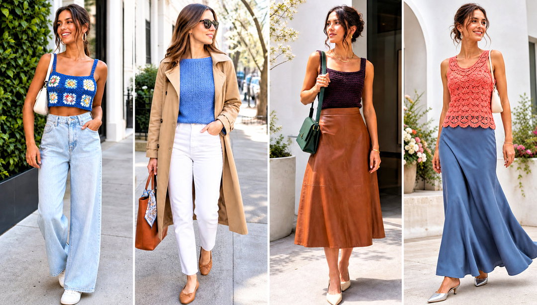 20 Crochet Top for Spring Outfit Ideas for Mild Days