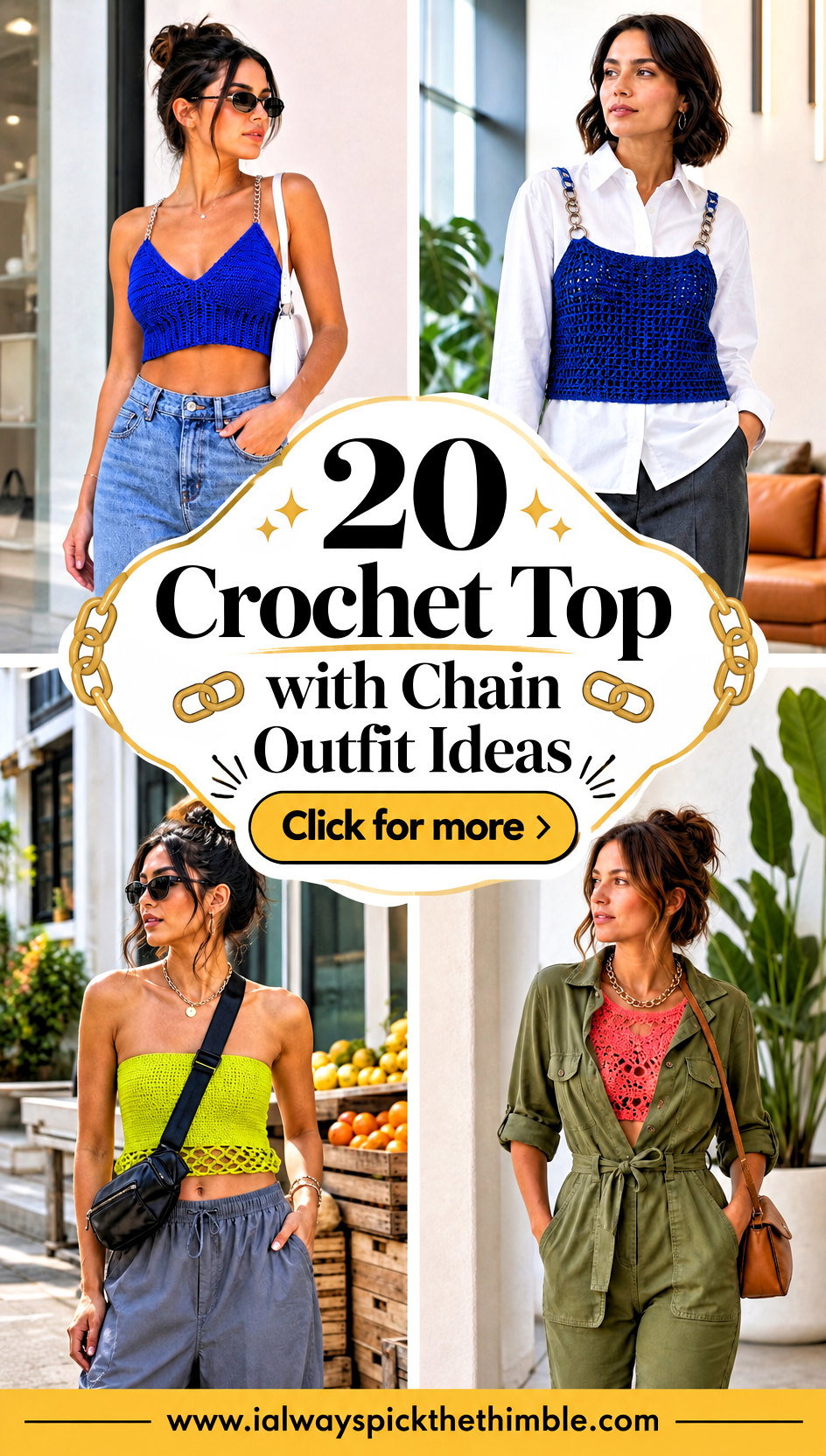 20 Crochet Top with Chain Outfit Ideas for a Sleek Accent - 20 Crochet Top with Chain Outfit Ideas for a Sleek Accent