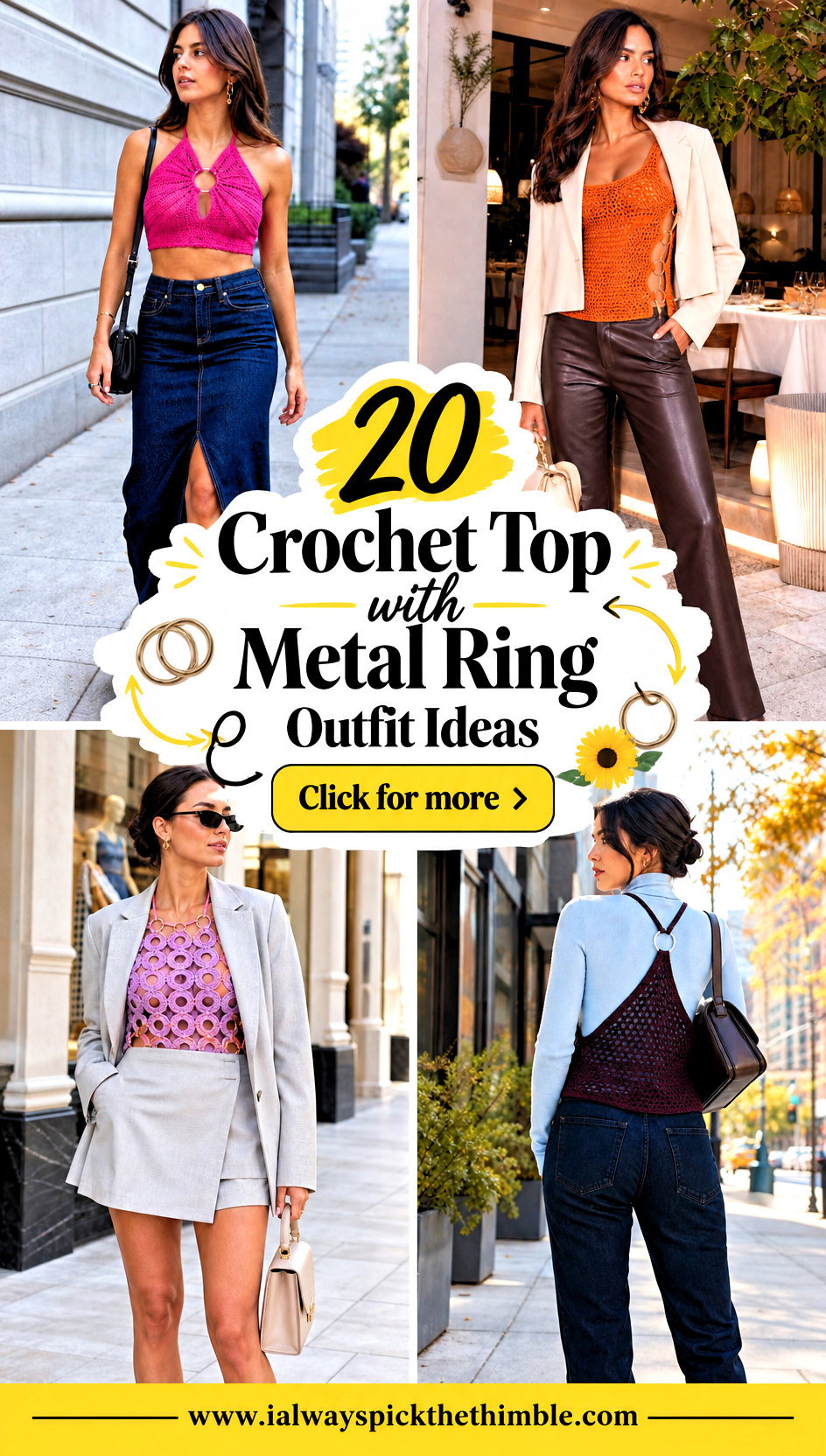 20 Crochet Top with Metal Ring Outfit Ideas for Modern Boho - 20 Crochet Top with Metal Ring Outfit Ideas for Modern Boho