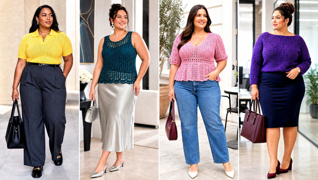 20 Crochet Tops Plus Size Outfit Ideas for Everyday Wear