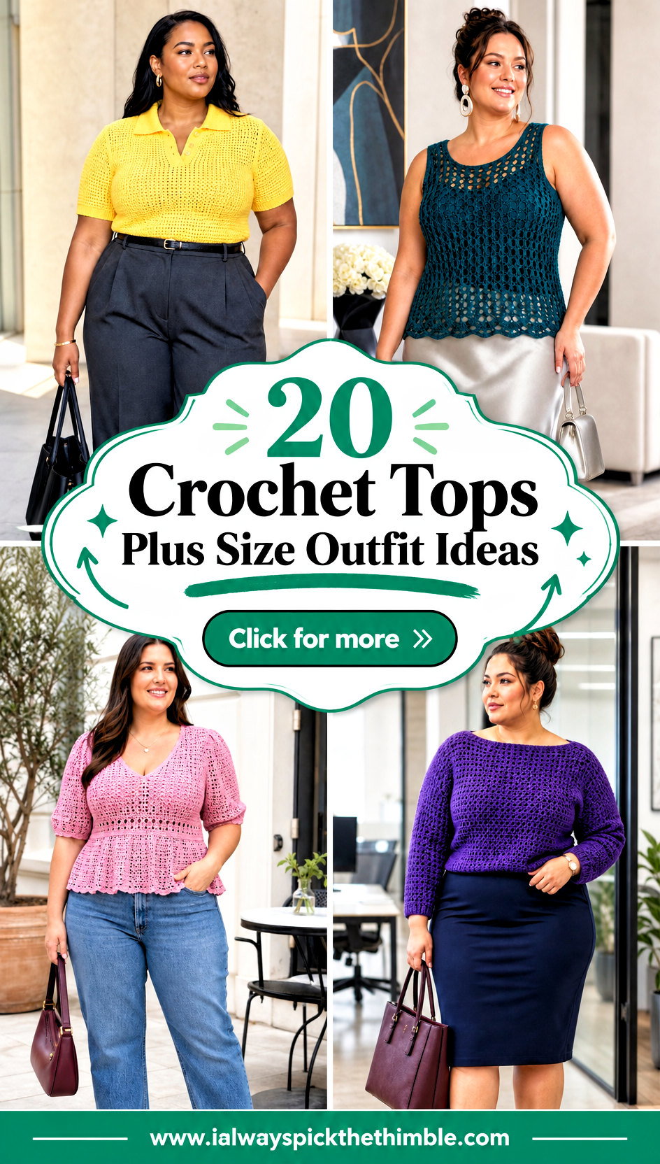 20 Crochet Tops Plus Size Outfit Ideas for Everyday Wear - 20 Crochet Tops Plus Size Outfit Ideas for Everyday Wear