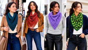 20 Crochet Triangle Cowl Outfit Ideas for Cozy Layers