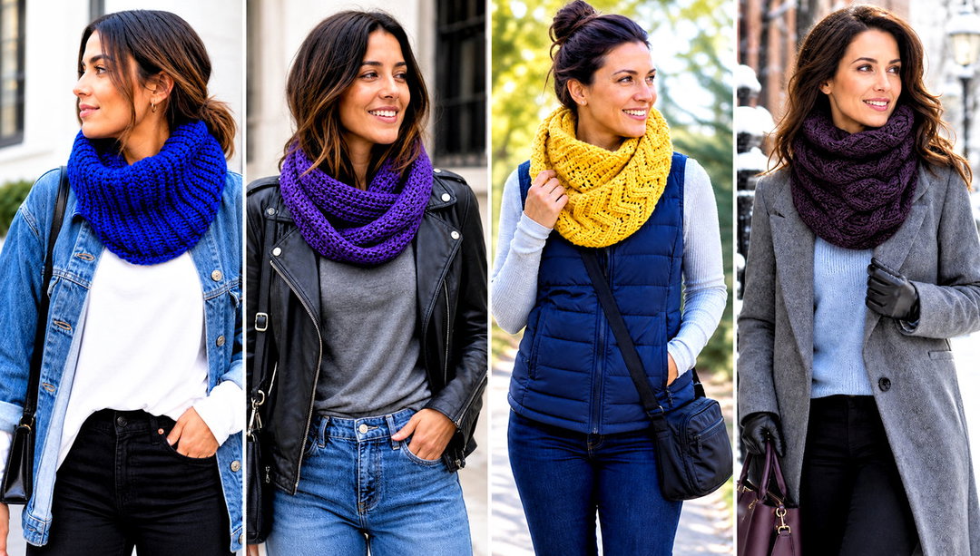 20 Crochet Tube Scarf Outfit Ideas for Cold-Weather Comfort