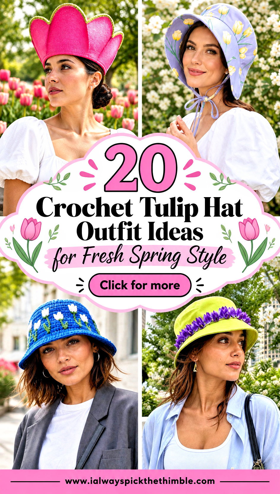 20 Crochet Tulip Hat Outfit Ideas for Fresh Spring Style - 20 Crochet Tulip Hat Outfit Ideas for Fresh Spring Style