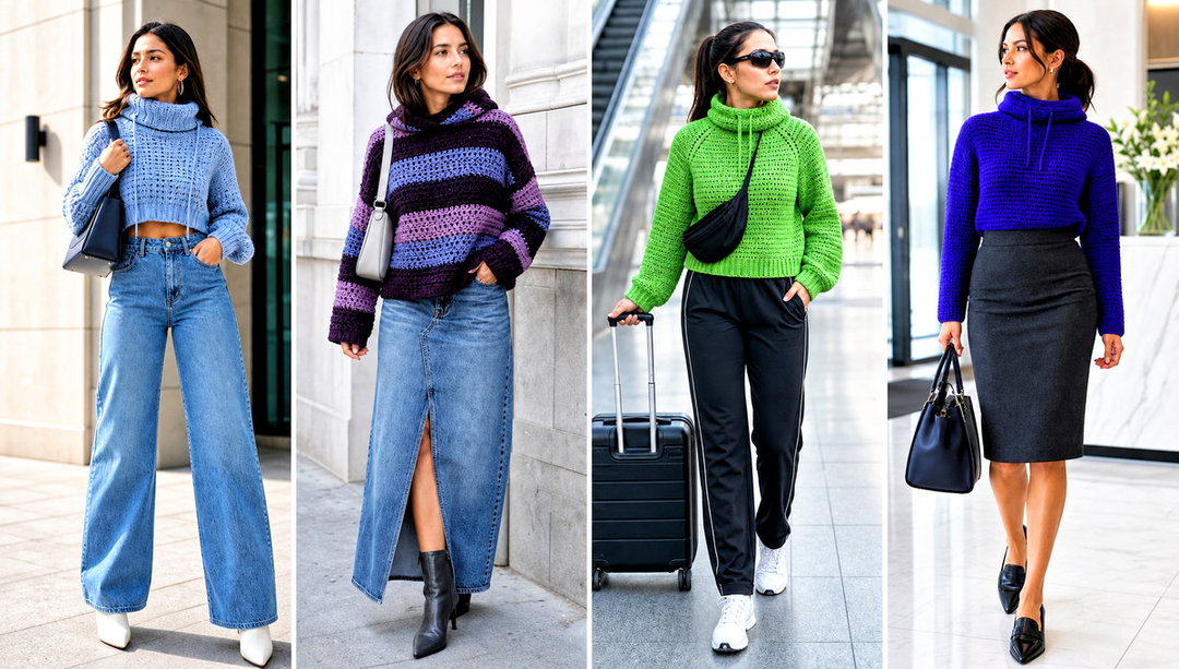20 Crochet Turtle Neck Hoodie Outfit Ideas for Chilly Days