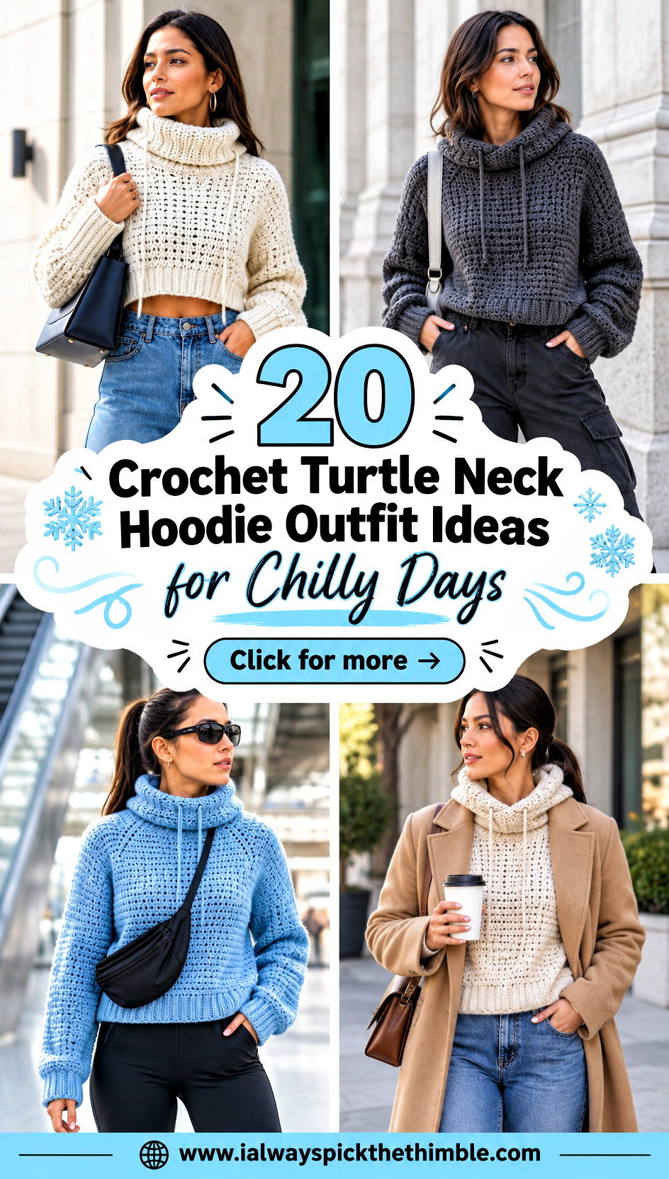 20 Crochet Turtle Neck Hoodie Outfit Ideas for Chilly Days - 20 Crochet Turtle Neck Hoodie Outfit Ideas for Chilly Days