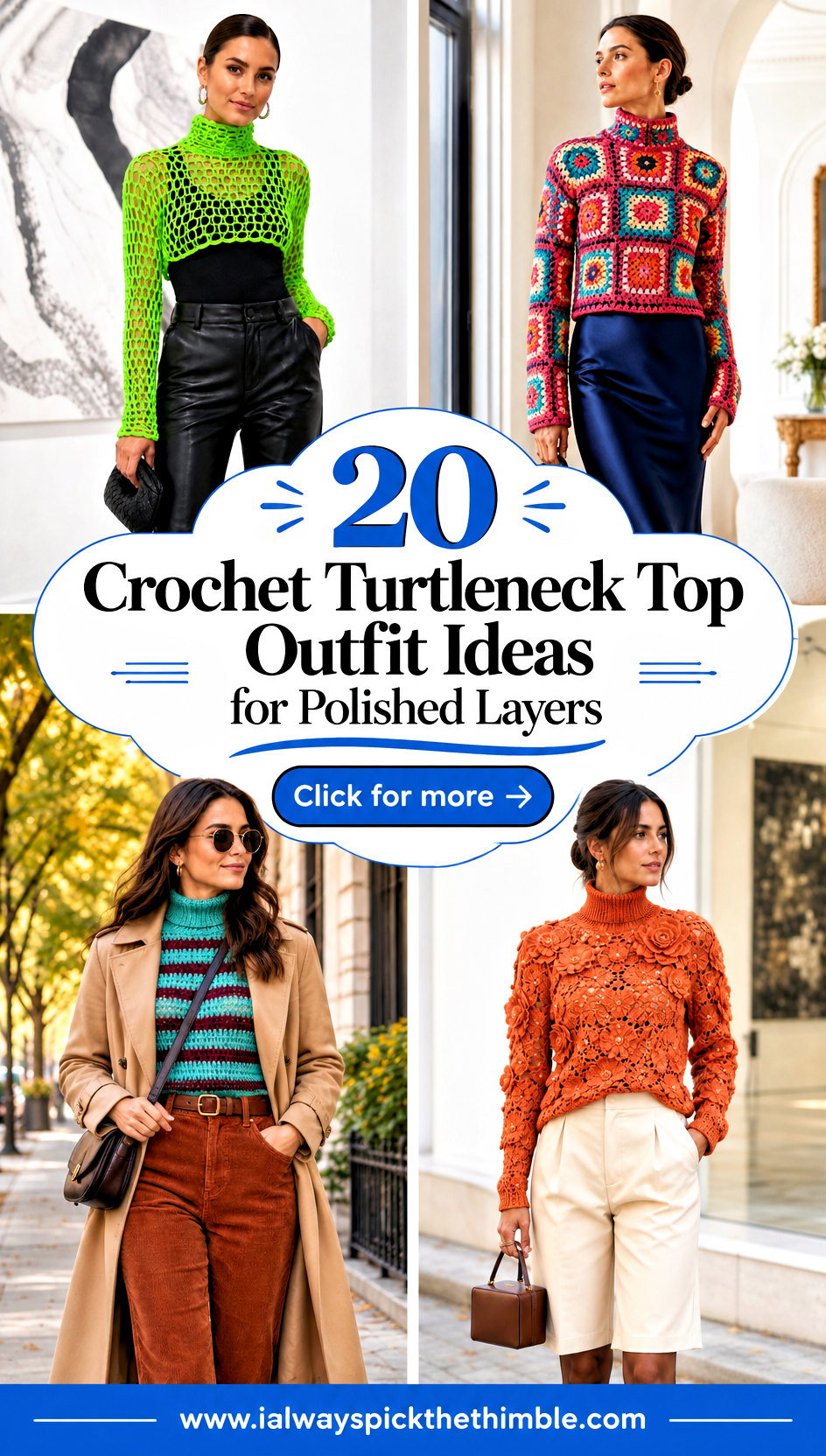 20 Crochet Turtleneck Top Outfit Ideas for Polished Layers - 20 Crochet Turtleneck Top Outfit Ideas for Polished Layers
