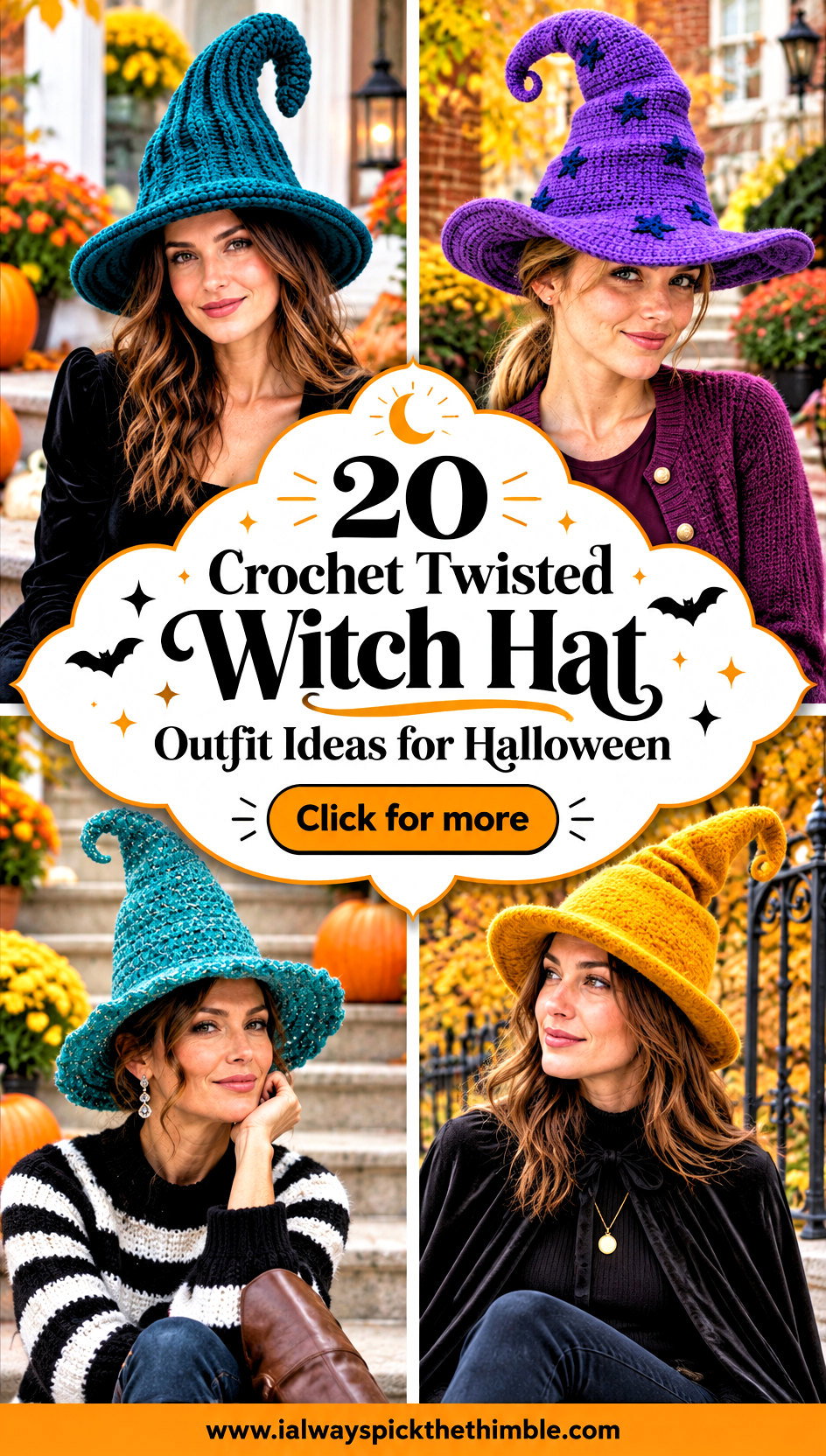 20 Crochet Twisted Witch Hat Outfit Ideas for Halloween - 20 Crochet Twisted Witch Hat Outfit Ideas for Halloween
