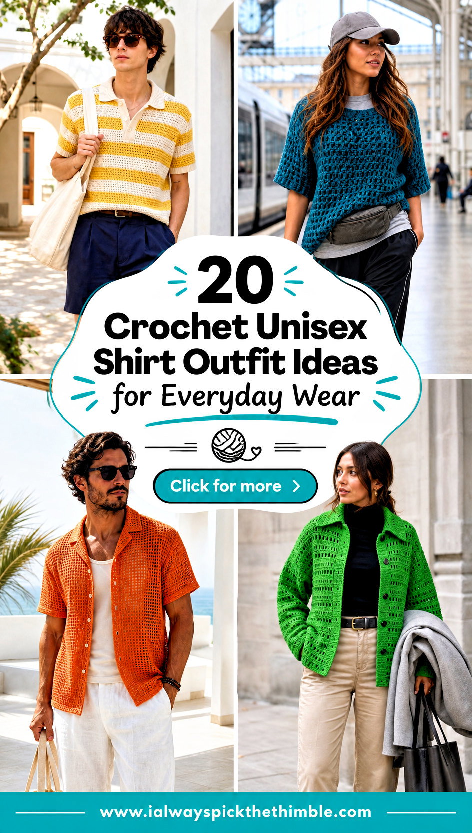 20 Crochet Unisex Shirt Outfit Ideas for Everyday Wear - 20 Crochet Unisex Shirt Outfit Ideas for Everyday Wear