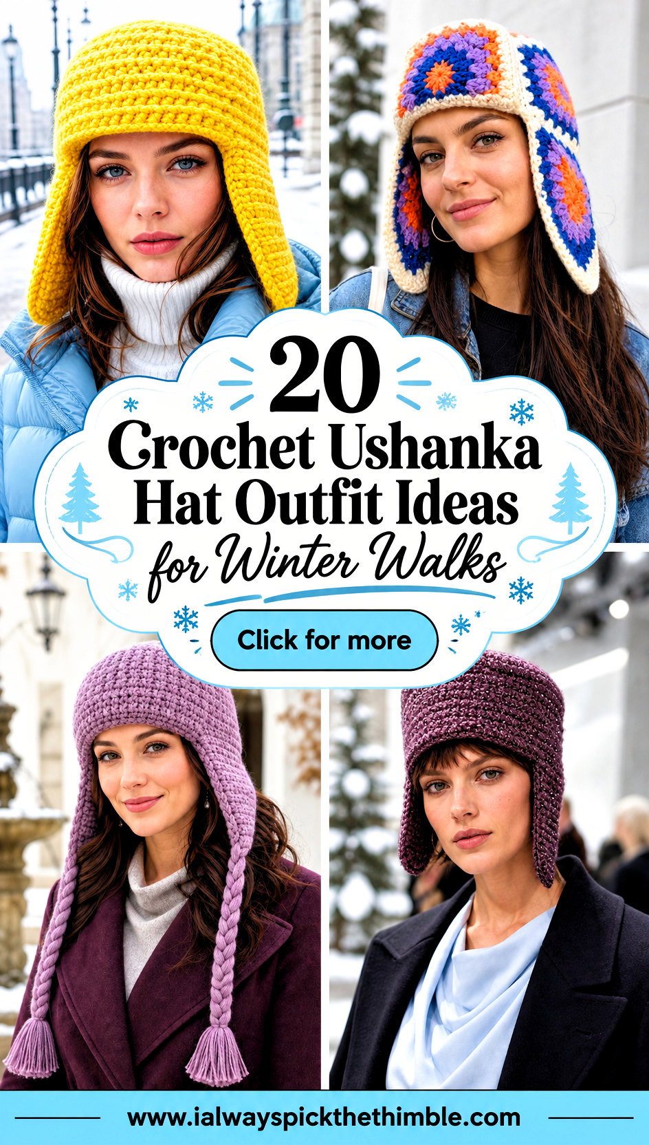 20 Crochet Ushanka Hat Outfit Ideas for Winter Walks - 20 Crochet Ushanka Hat Outfit Ideas for Winter Walks